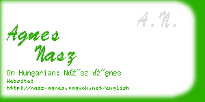 agnes nasz business card